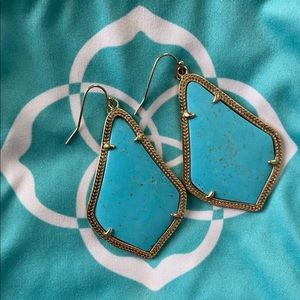 Kendra Scott Alex Turquoise and Gold Earrings